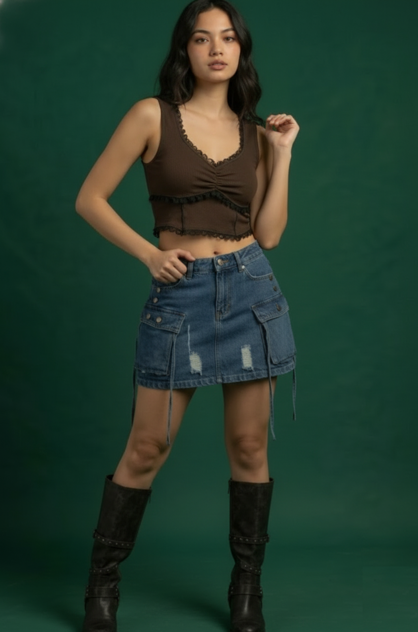 Y2K Denim Skirt