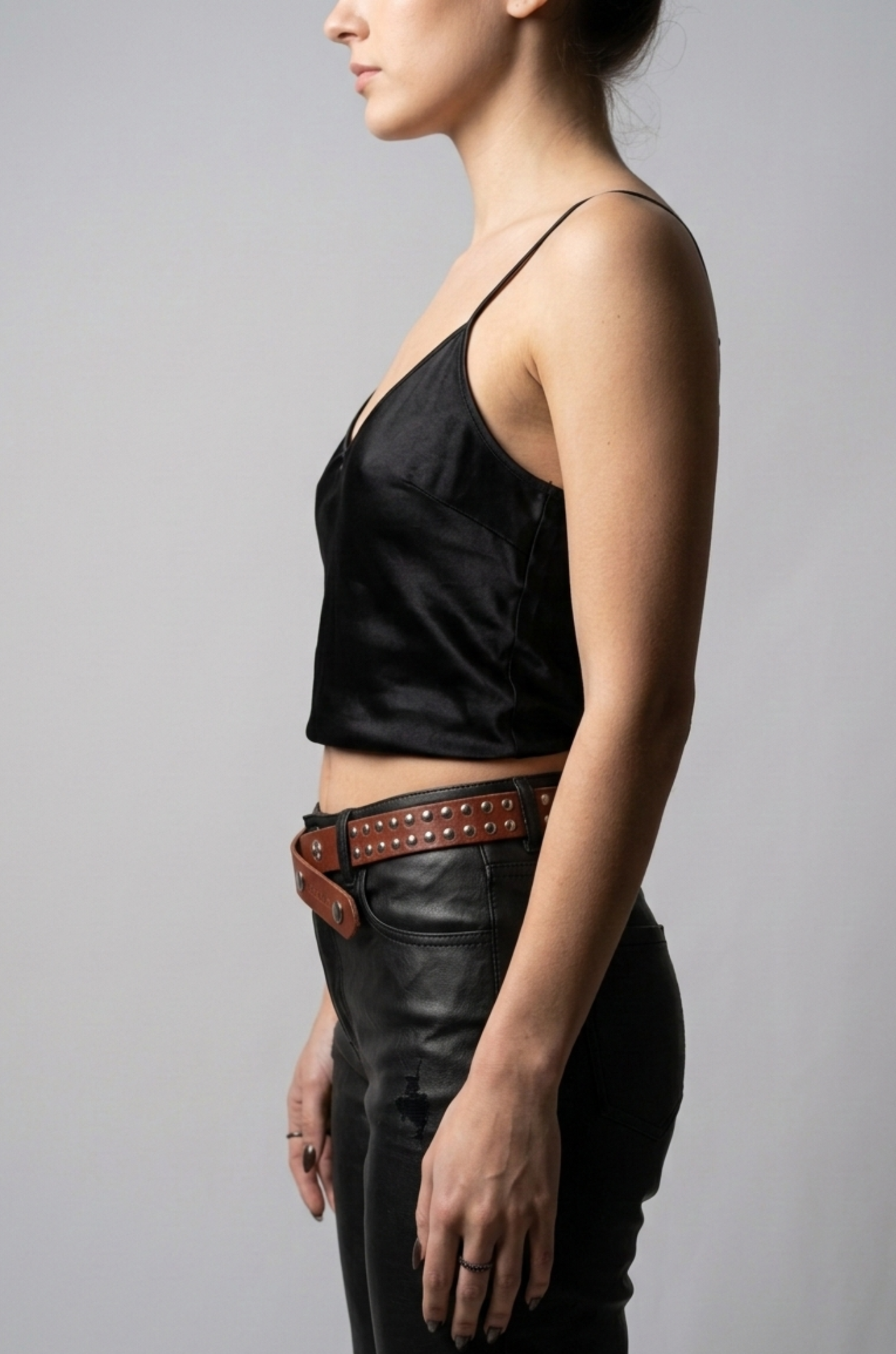 Brown Studded Belt