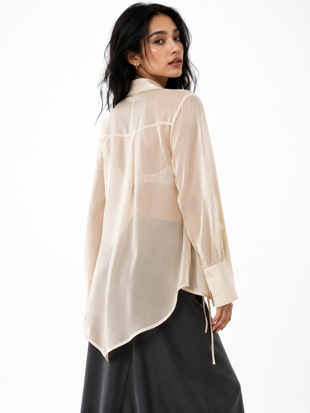 Aura Sheer Tiered Blazer