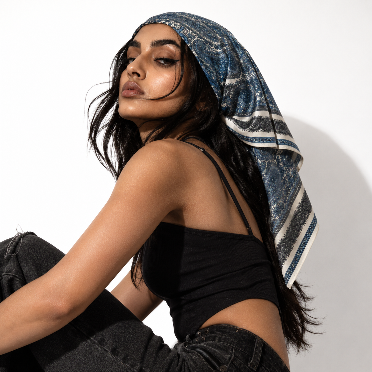 Midnight Paisley Bandana