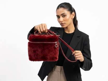 Champagne Plush Vanity Backpack