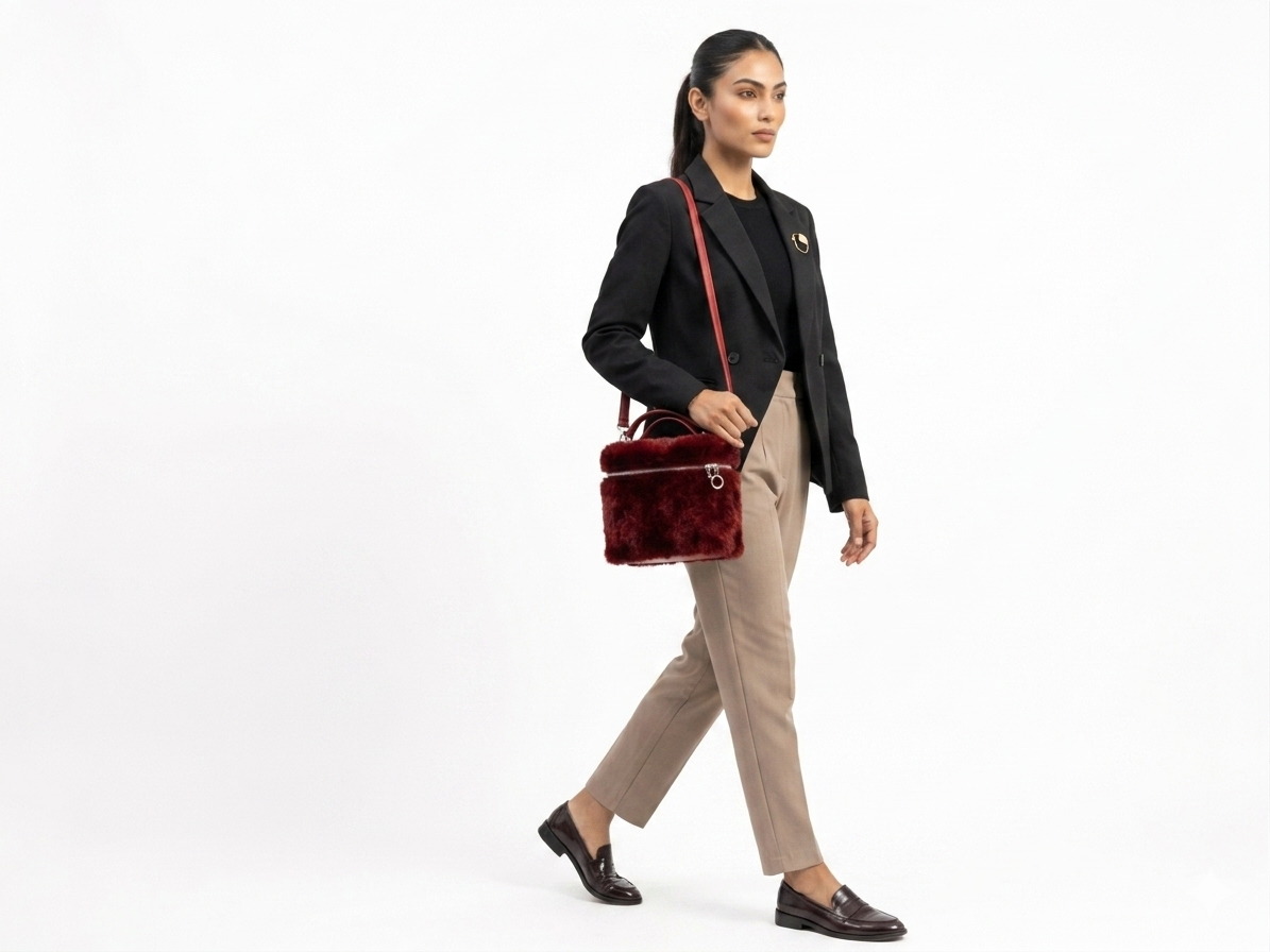 Champagne Plush Vanity Backpack