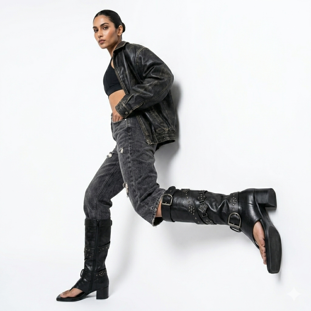 Obsidian Drift Boot Sandals