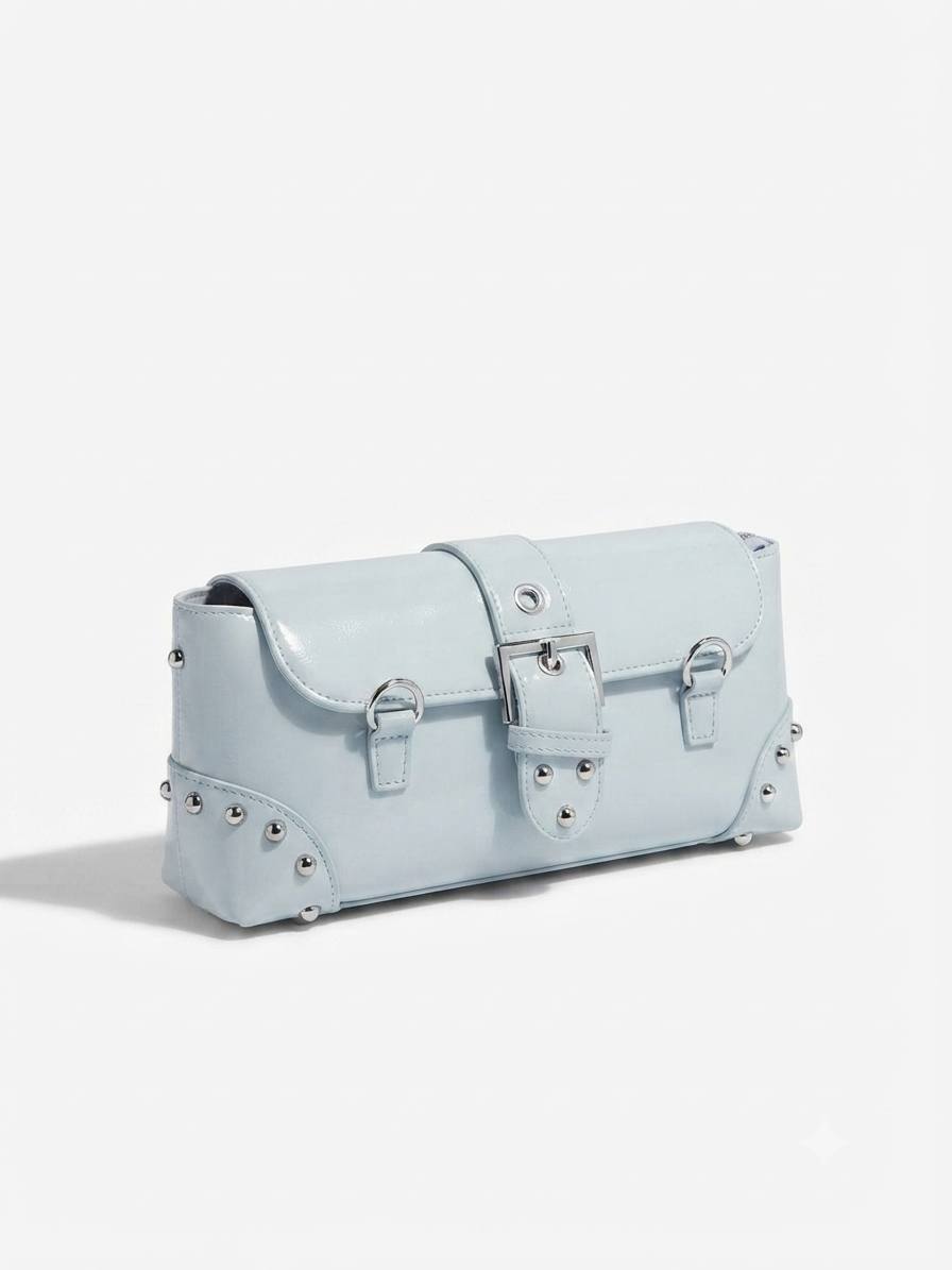 Luna Studded Shoulder Purse