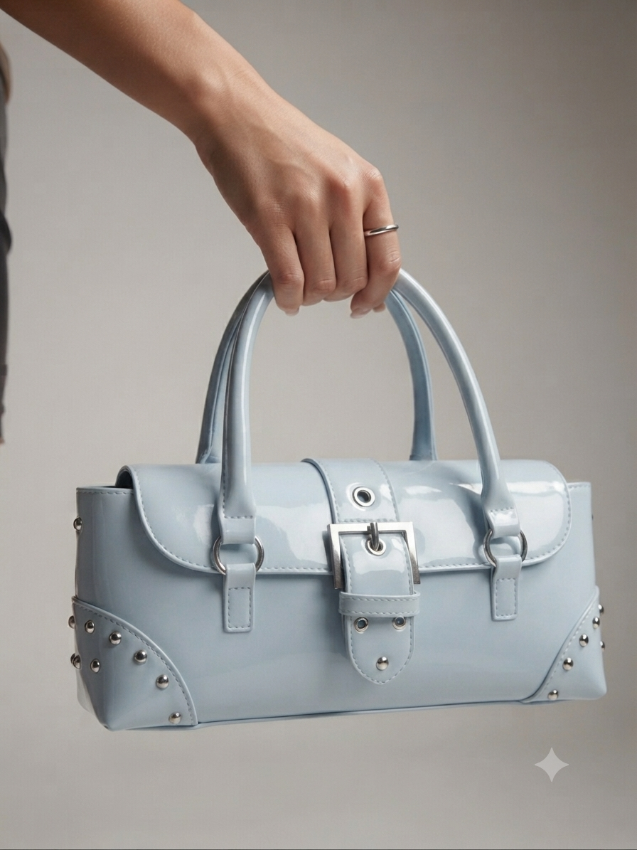 Luna Studded Shoulder Purse