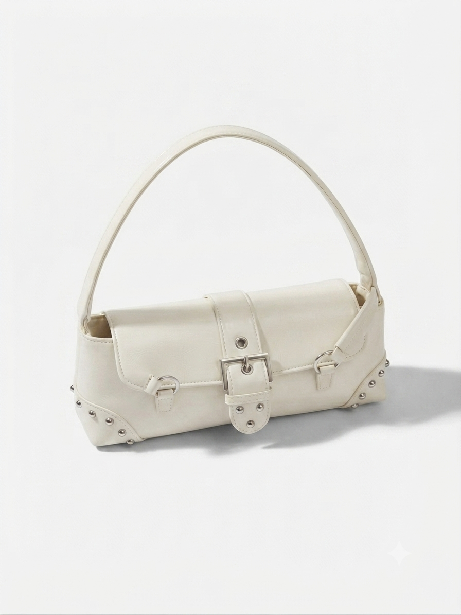 Luna Studded Shoulder Purse