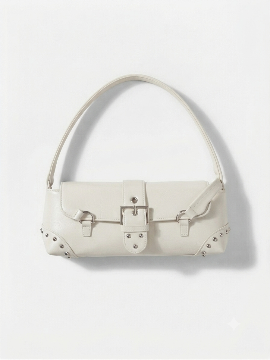 Luna Studded Shoulder Purse