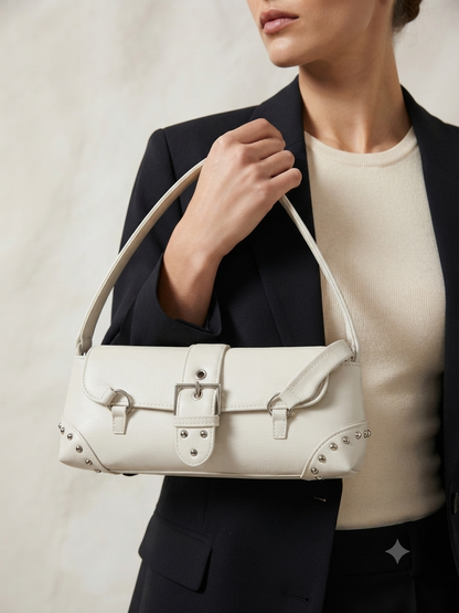 Luna Studded Shoulder Purse