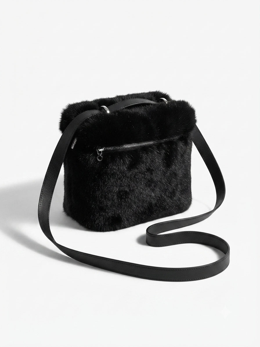 Champagne Plush Vanity Backpack