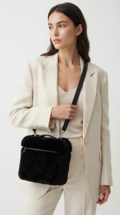 Champagne Plush Vanity Backpack