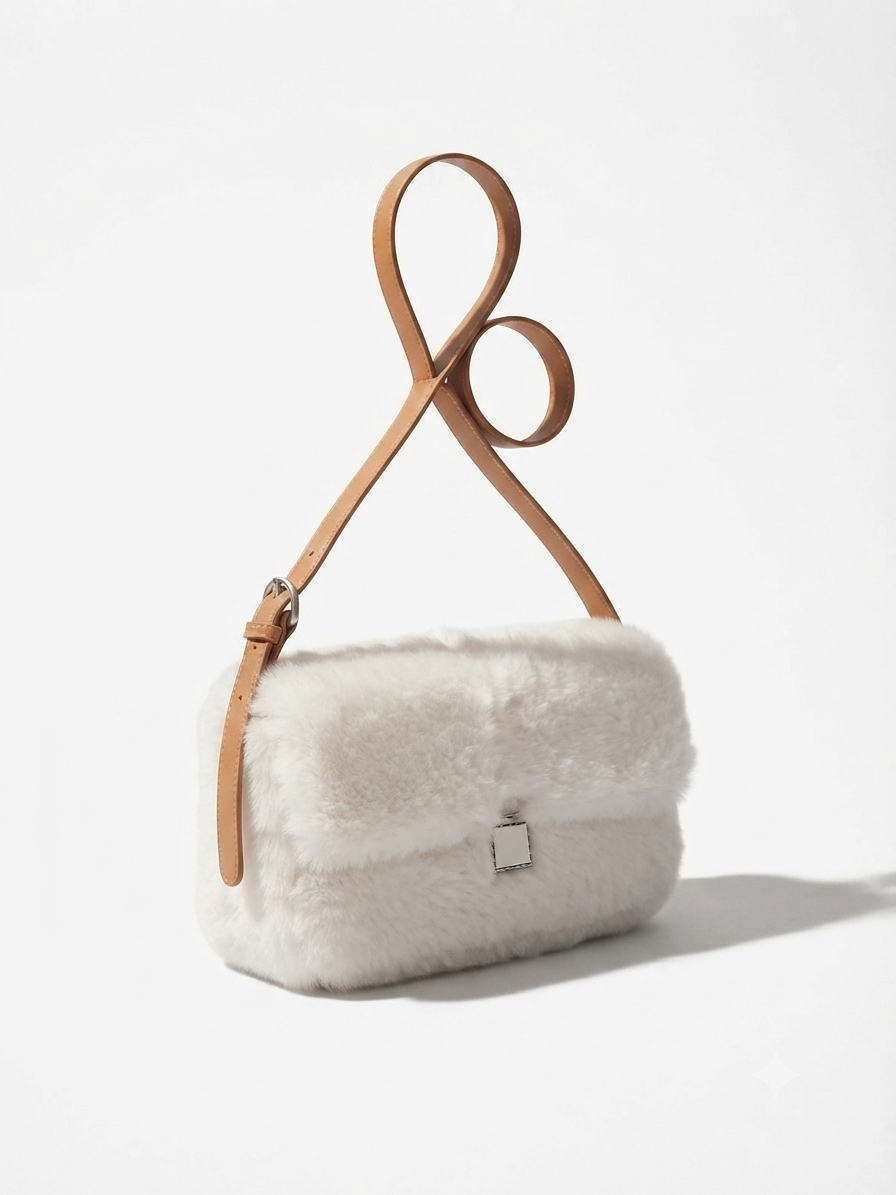 Midnight Plush Faux Fur Crossbody