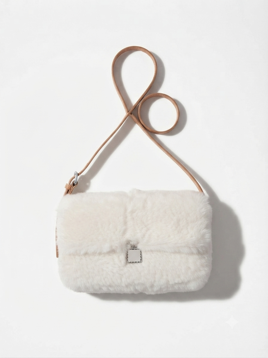 Midnight Plush Faux Fur Crossbody