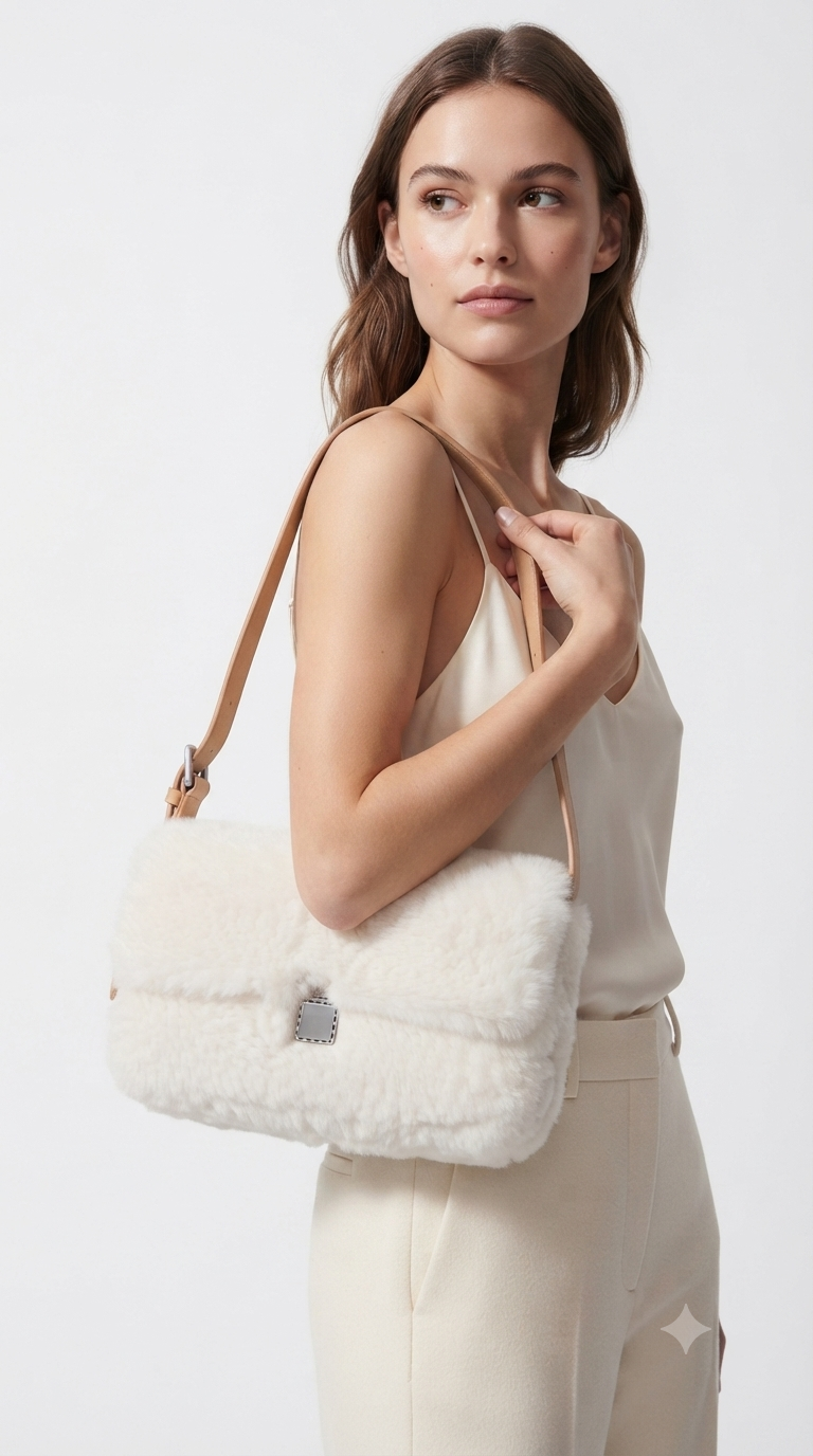 Midnight Plush Faux Fur Crossbody