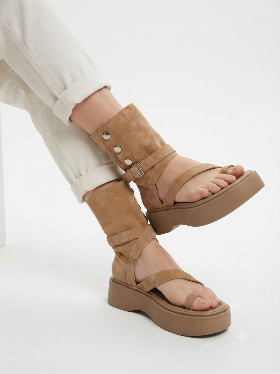 Nomad Buckle Platform Sandals