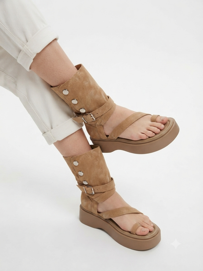 Nomad Buckle Platform Sandals