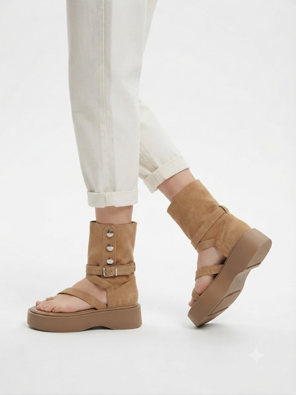 Nomad Buckle Platform Sandals