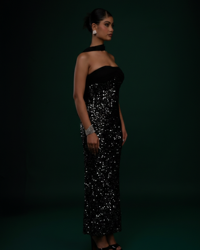 Glittery Strapless Dress