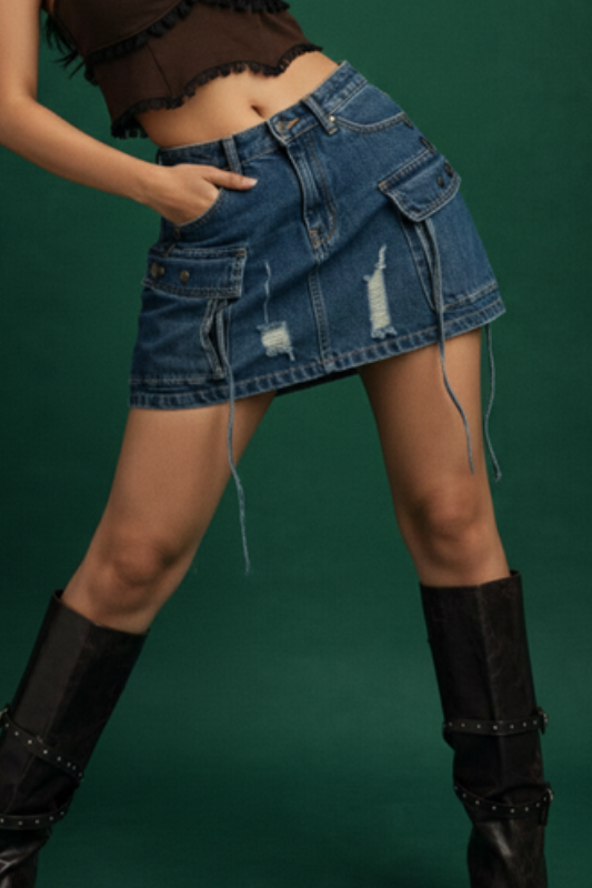 Y2K Denim Skirt