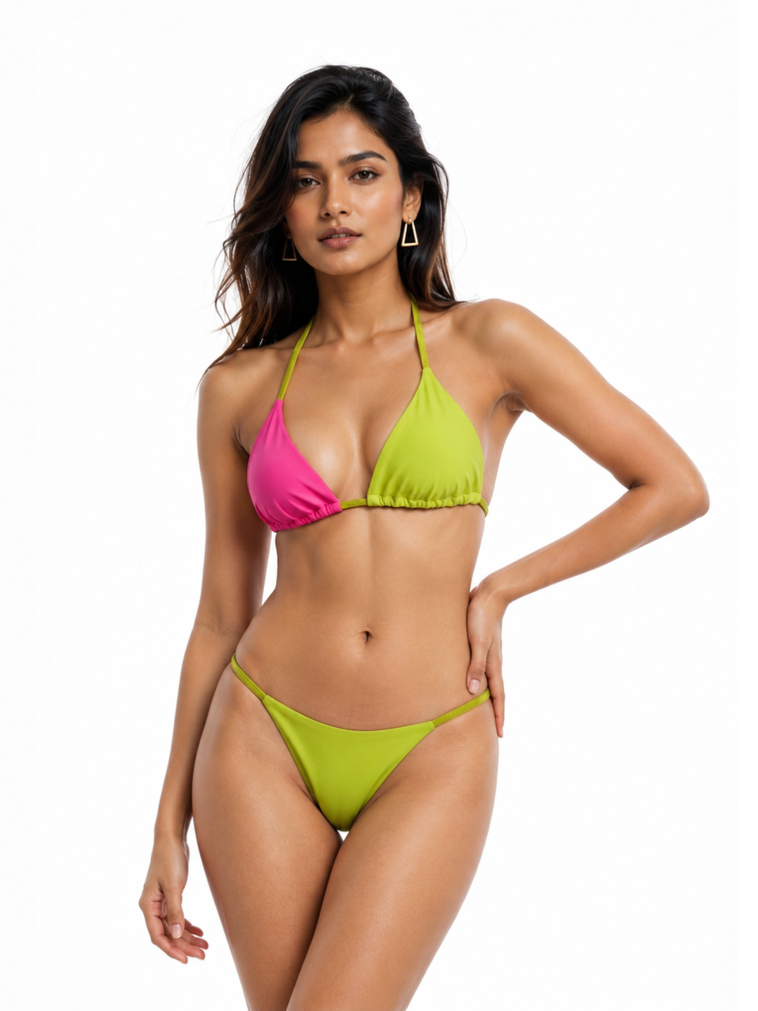 Lime & Fuchsia Bikini Set