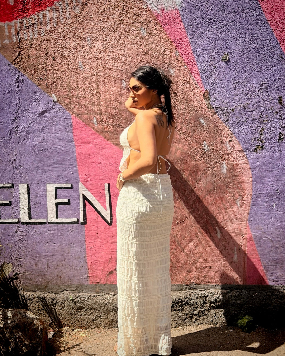 Ivory Textured 2-Piece Set