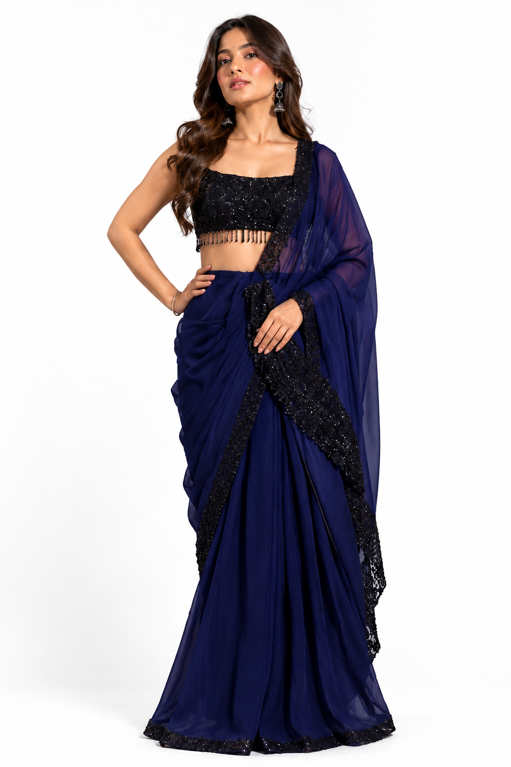 Midnight Drape Saree