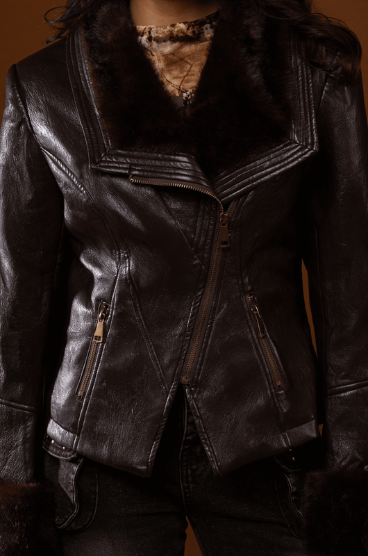 Fur Lined Leather Jacket
