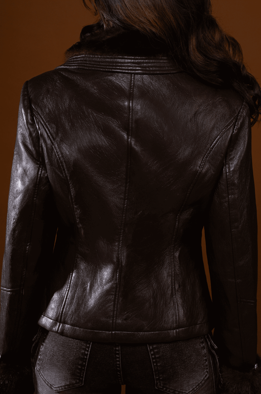 Fur Lined Leather Jacket