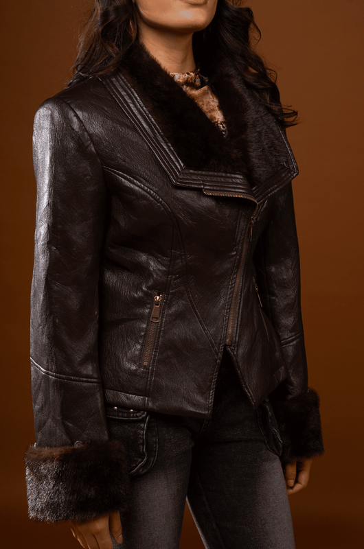 Fur Lined Leather Jacket