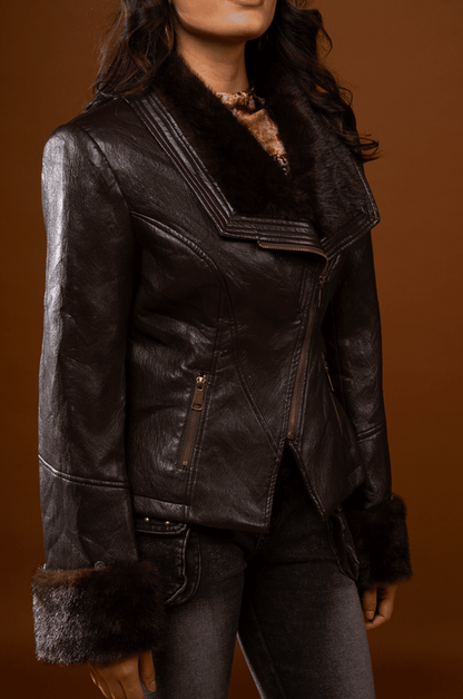 Fur Lined Leather Jacket