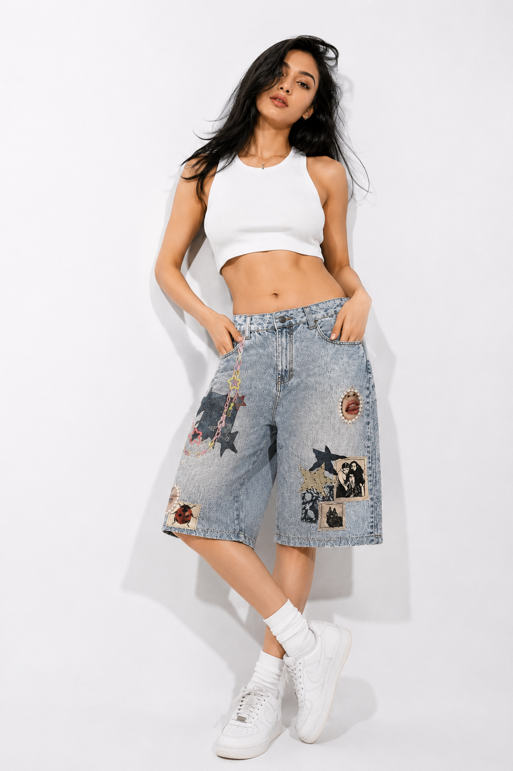 Y2K Graphic Jorts