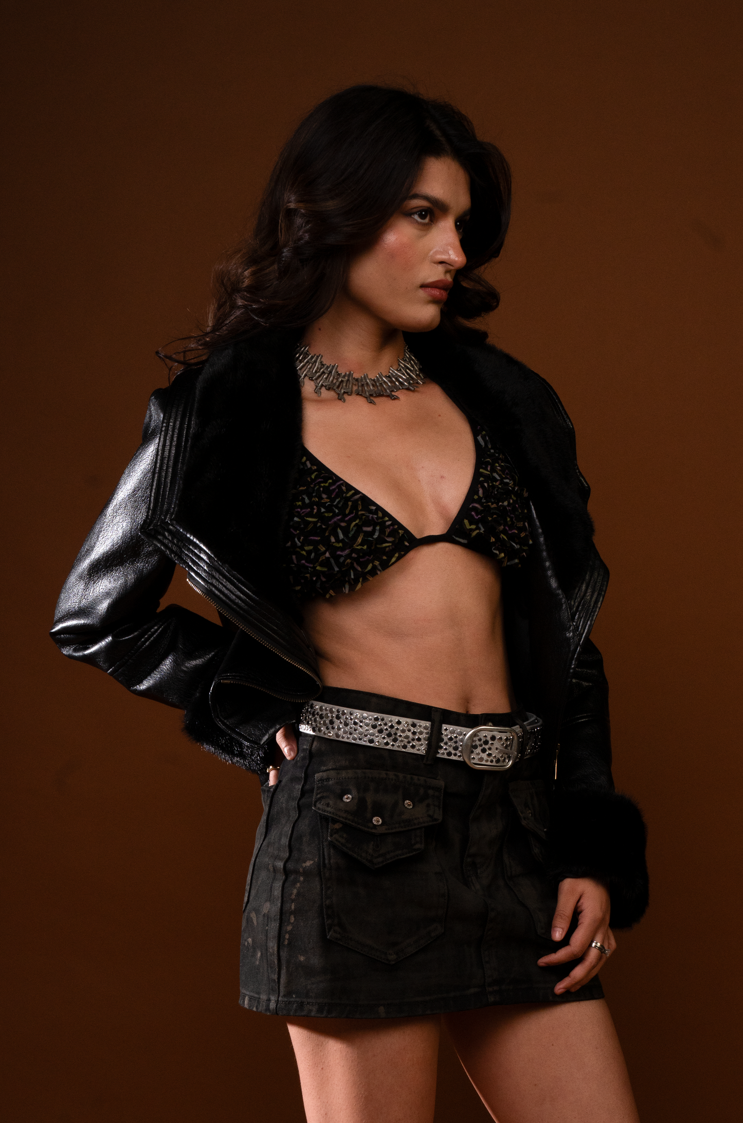 Fur Lined Leather Jacket
