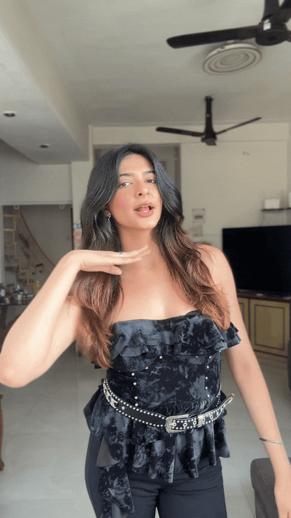 Midnight Strapless Top