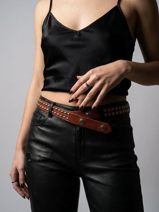Brown Studded Belt