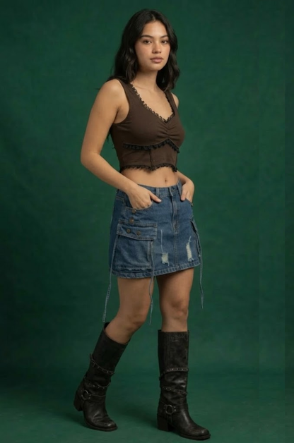 Y2K Denim Skirt