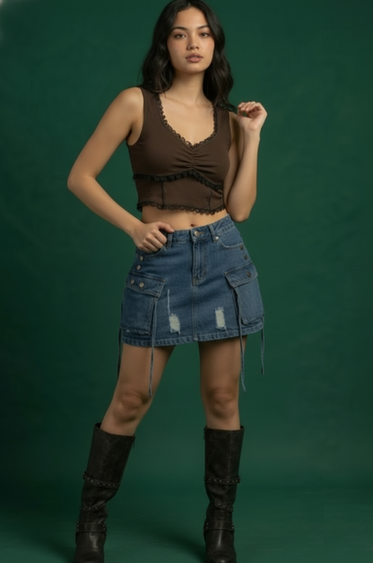 Y2K Denim Skirt