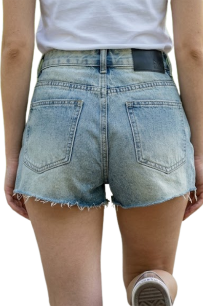 Studded Pocket Denim Shorts