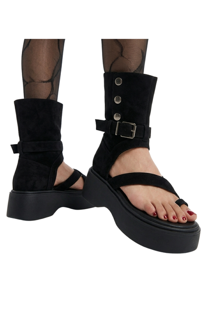 Nomad Buckle Platform Sandals