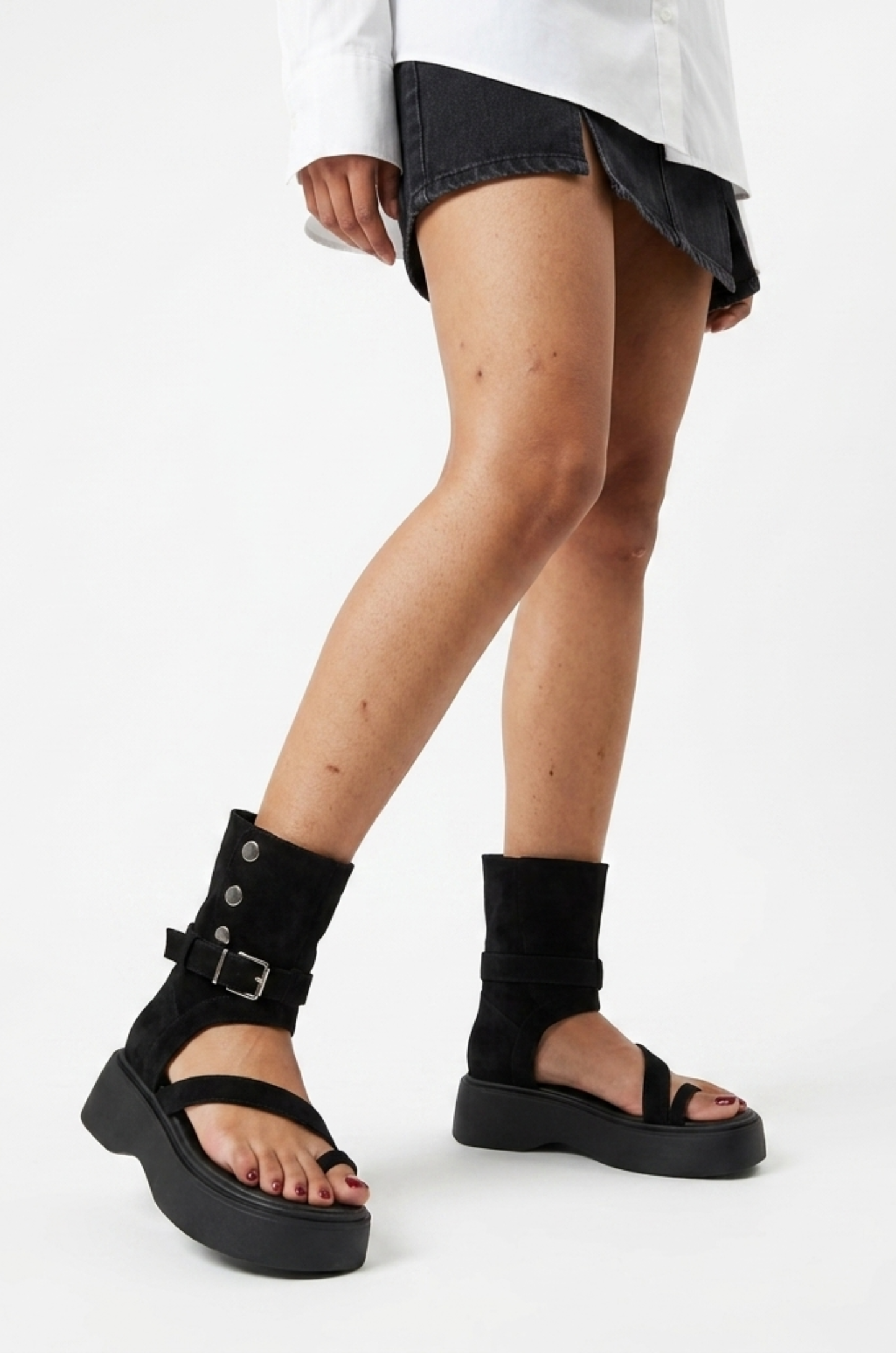 Nomad Buckle Platform Sandals