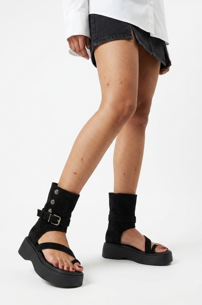 Nomad Buckle Platform Sandals