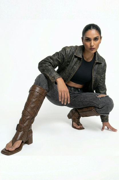 Obsidian Drift Boot Sandals