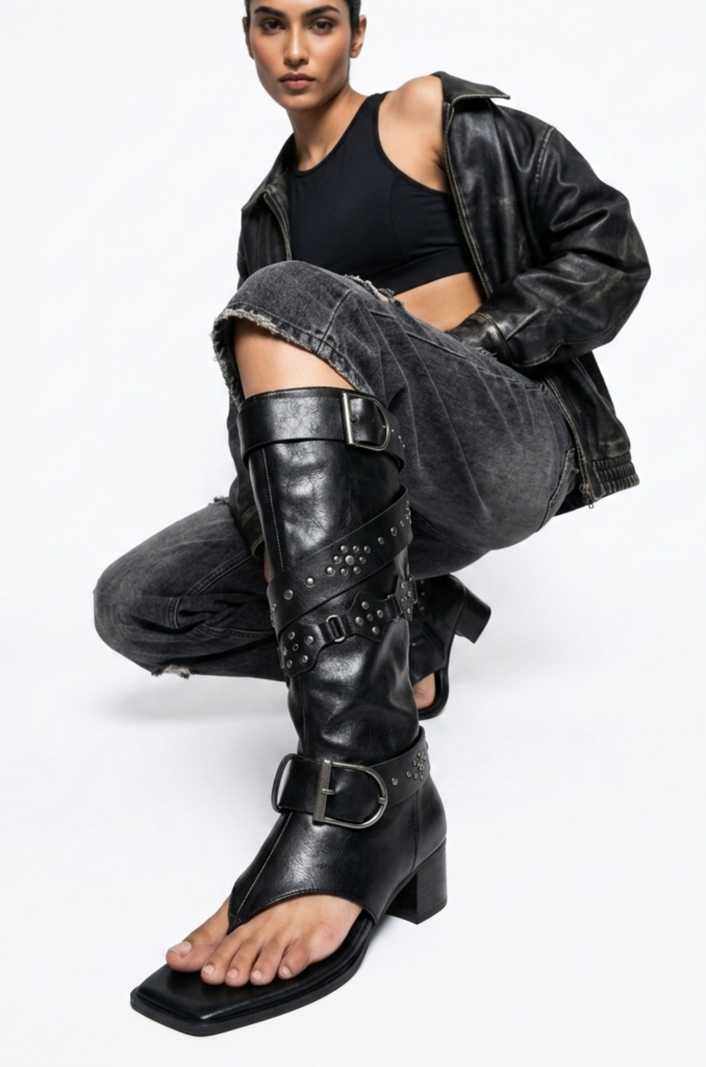 Obsidian Drift Boot Sandals
