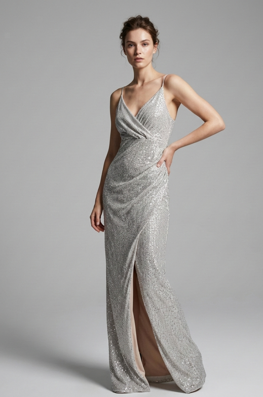 Silver Cascade Dress