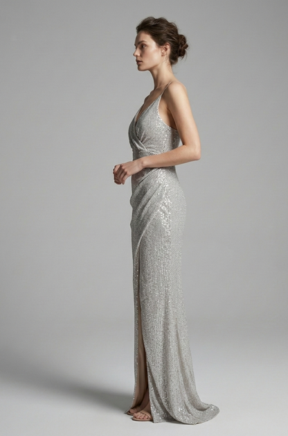 Silver Cascade Dress