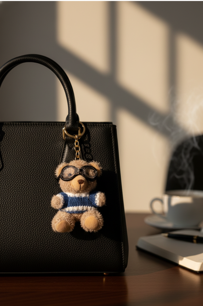 Aviator Pilot Bear Bag Charm