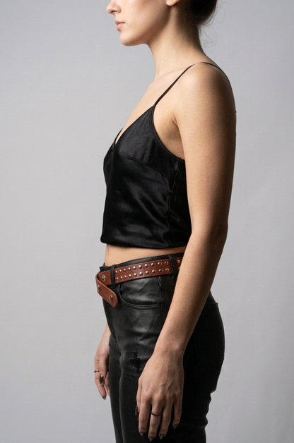 Brown Studded Belt