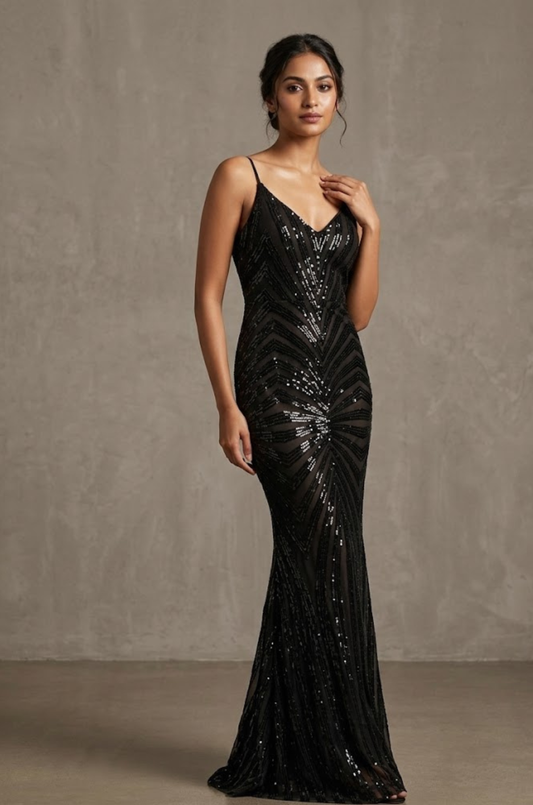 Shimmer Evening Slip Dress