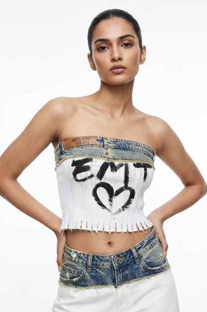 Static Riot Graphic Tube Top
