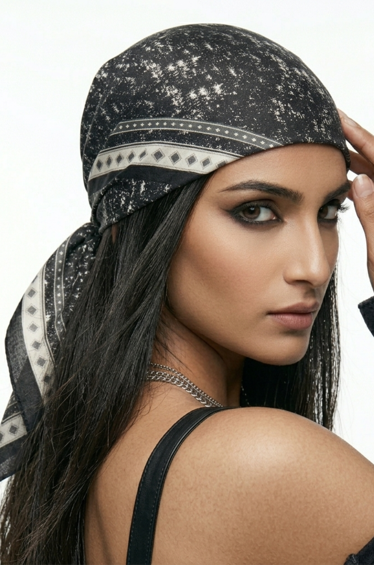 Charcoal Distressed Bandana
