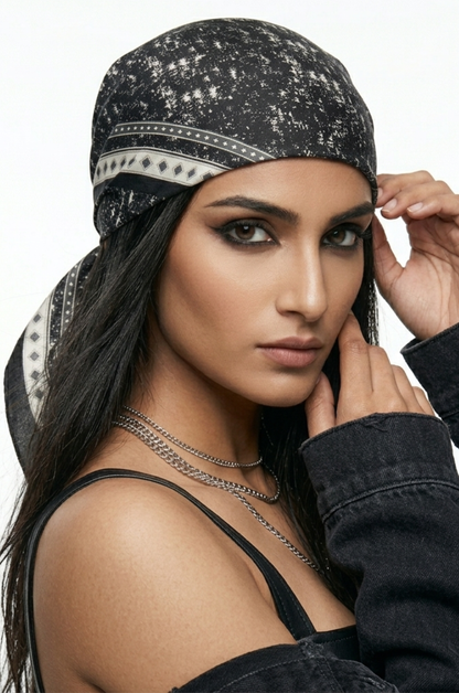 Charcoal Distressed Bandana
