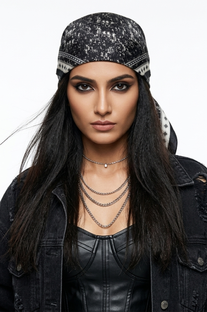 Charcoal Distressed Bandana
